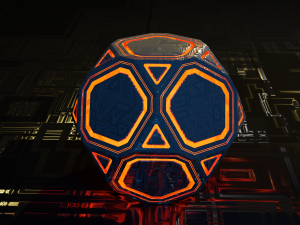 Sci-fi Glowing Orb Low-poly Modelo 3D