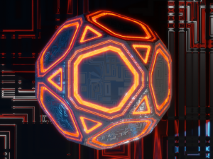 Sci-fi Glowing Orb Low-poly Modelo 3D