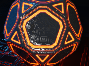 Sci-fi Glowing Orb Low-poly Modelo 3D