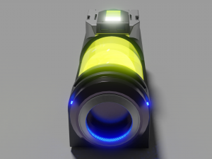 Sci-fi Glowing Battery Modello 3D