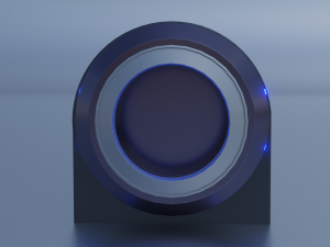 Sci-fi Glowing Battery 3D Model