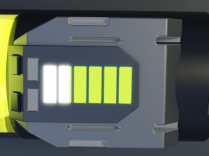 Sci-fi Glowing Battery 3D Model
