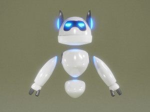 Low Poly Robot 3D Модель
