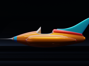 Stylized Retro style Jet Modelo 3D