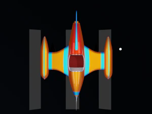 Stylized Retro style Jet 3D Model