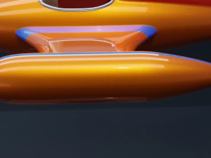 Stylized Retro style Jet 3D Model