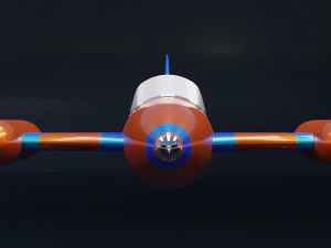 Stylized Retro style Jet 3D Model
