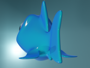 Cartoon Fish Blue And orange Modelo 3D
