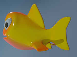 Cartoon Fish Blue And orange Modelo 3D