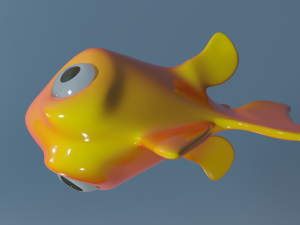 Cartoon Fish Blue And orange Modelo 3D