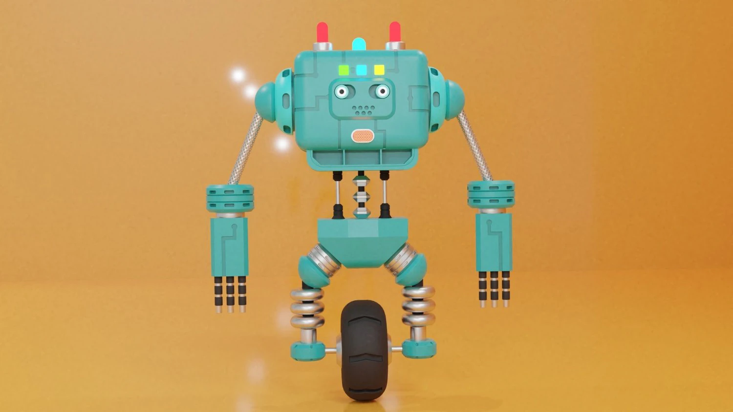 Stylized Robot Cop 3D Model .c4d .max .obj .3ds .fbx .stl .blend 