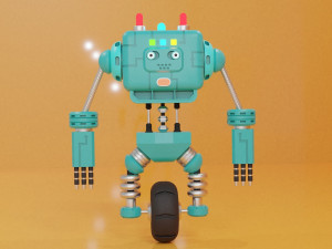 Stylized Robot Cop Modelo 3D