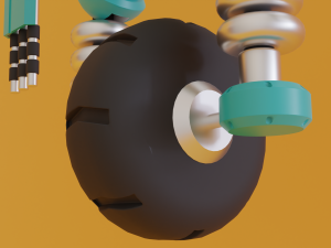 Stylized Robot Cop 3D Model