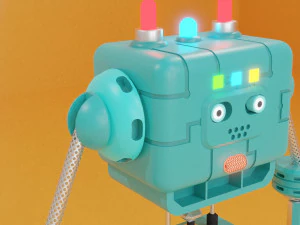 Stylized Robot Cop 3D Model