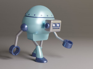Stylized Hunchback Robot Modelo 3D
