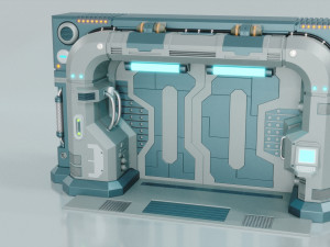Sci Fi Stylized Door 3D Модель