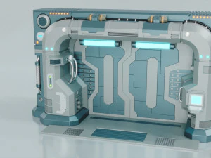 Sci Fi Stylized Door 3D Model