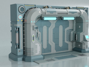 Sci Fi Stylized Door Modello 3D