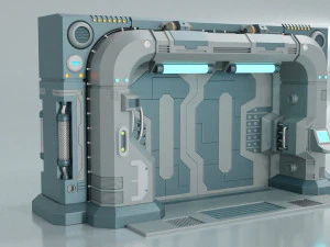 Sci Fi Stylized Door 3D Model