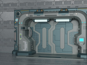 Sci Fi Stylized Door 3D Модель