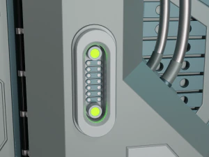 Sci Fi Stylized Door 3D Model