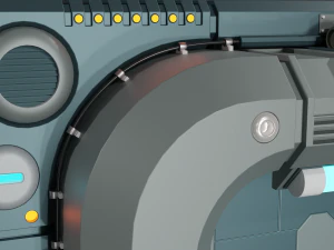 Sci Fi Stylized Door 3D Model