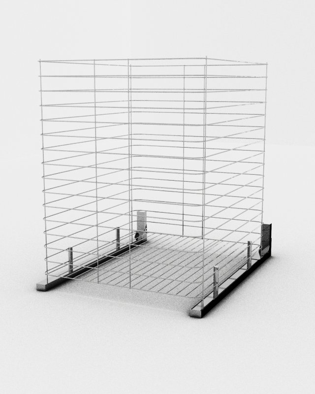 Metal baskets for the bedroom 3D 模型 .c4d .max .obj .3ds .fbx .stl .blend
