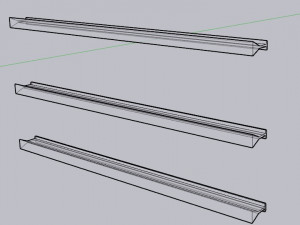 Set handle kitchen Modelo 3D