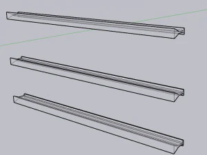 Conjunto tirador cocina Modelo 3D