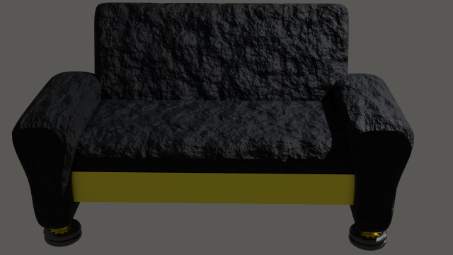 Black Sofa Modelo 3D .c4d .max .obj .3ds .fbx .stl .blend 