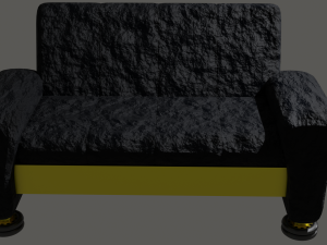 Black Sofa Modelo 3D