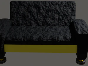 Black Sofa 3D Model