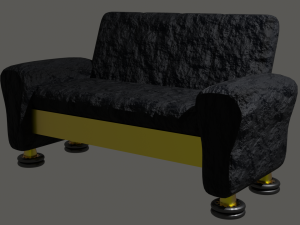 Black Sofa Modelo 3D