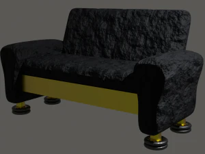 Black Sofa 3D Model
