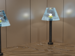 Interior with black velvet sofa and chair Modèle 3D
