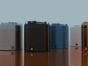 6 Huge Water Tanks 3D 模型