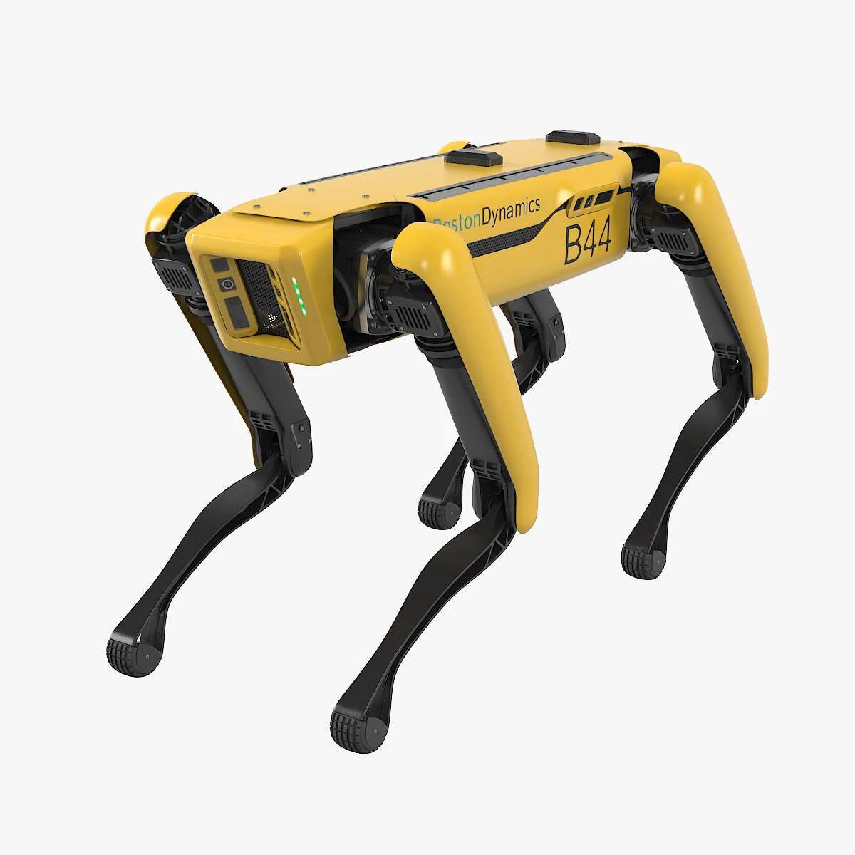 Donanımlı Boston Dynamics Robot K&ouml;peği Tespit Ediyor 3D Model .c4d .max .obj .3ds .fbx .stl .blend 