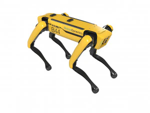 Donanımlı Boston Dynamics Robot K&ouml;peği Tespit Ediyor 3D Model