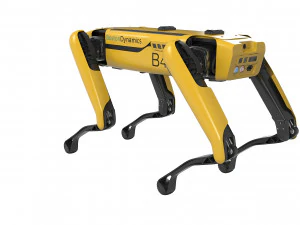 Donanımlı Boston Dynamics Robot K&ouml;peği Tespit Ediyor 3D Model