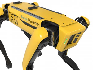 Donanımlı Boston Dynamics Robot K&ouml;peği Tespit Ediyor 3D Model