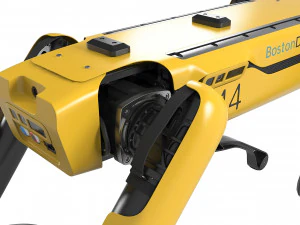 Donanımlı Boston Dynamics Robot K&ouml;peği Tespit Ediyor 3D Model