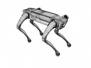 Donanımlı Boston Dynamics Robot K&ouml;peği Tespit Ediyor 3D Model