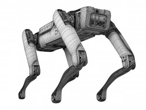Donanımlı Boston Dynamics Robot K&ouml;peği Tespit Ediyor 3D Model