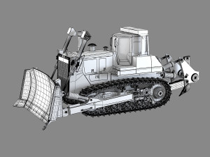 Bulldozer Komatsu D375A Modelo 3D
