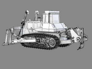 Bulldozer Komatsu D375A 3D Model