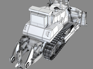 Bulldozer Komatsu D375A Modelo 3D