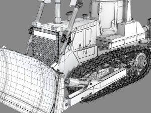 Bulldozer Komatsu D375A Modelo 3D
