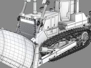 Bulldozer Komatsu D375A 3D Model