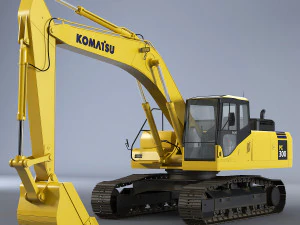 Komatsu Pc300 Hydraulic Excavator 3D Model