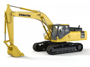 Komatsu Pc300 Hydraulic Excavator Modelo 3D